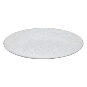 Centre de table Maia rond D.30cm blanc