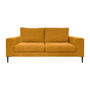 Canapé 3 pl SAMBRE 191 cm fixe tissu Ocre - 100% déhoussable - Fab. France