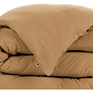 Housse De Couette 100% gaze De Coton Marron