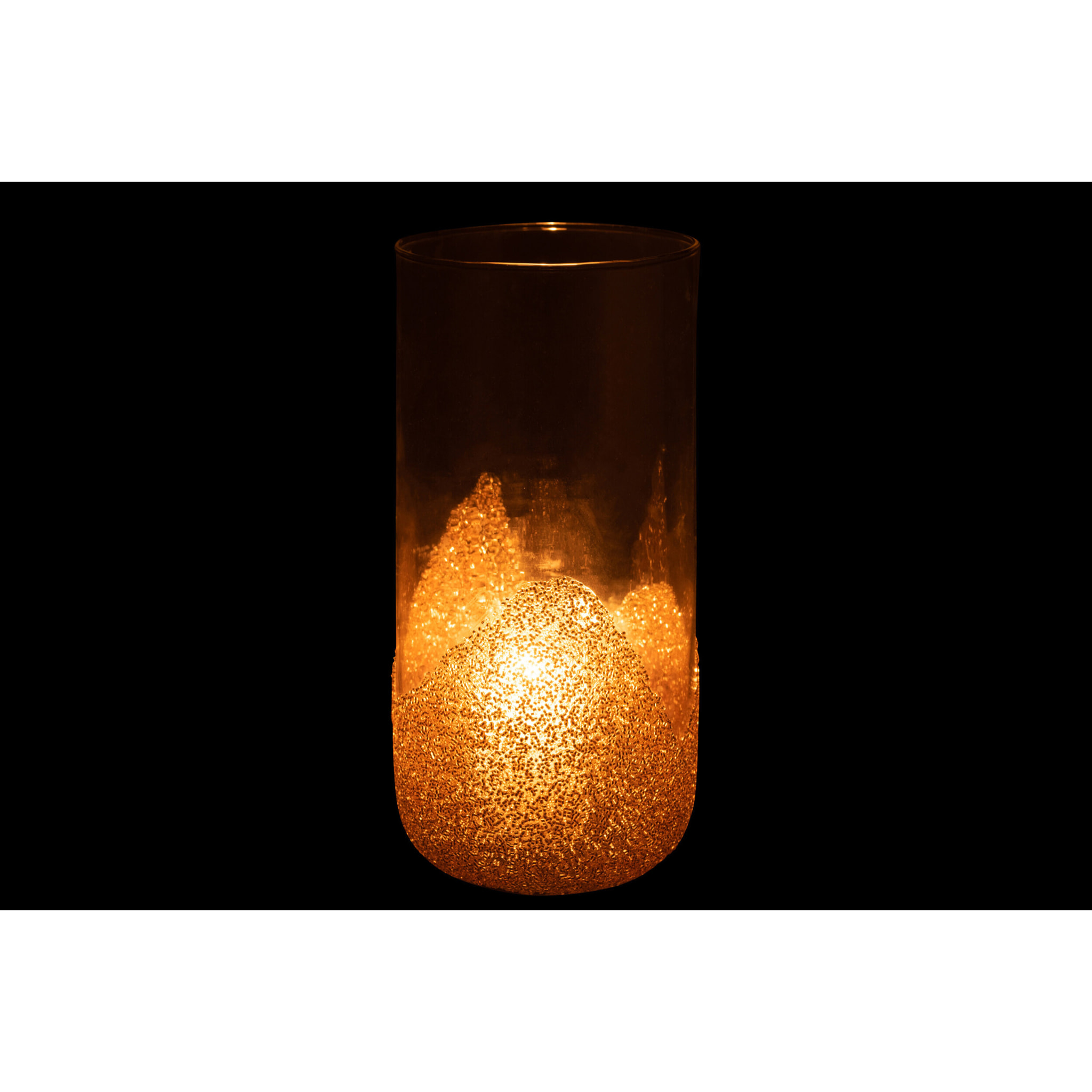 J-Line bougeoir Strass - verre - transparent/or - large