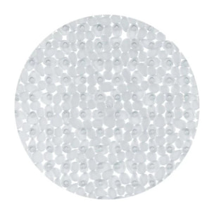 Tapis Fond de douche rond PVC RIVERSTONE Clair Spirella