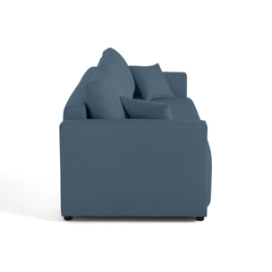 Regala - canapé 3 places - convertible avec coffre - en tissu - Bleu Ardoise