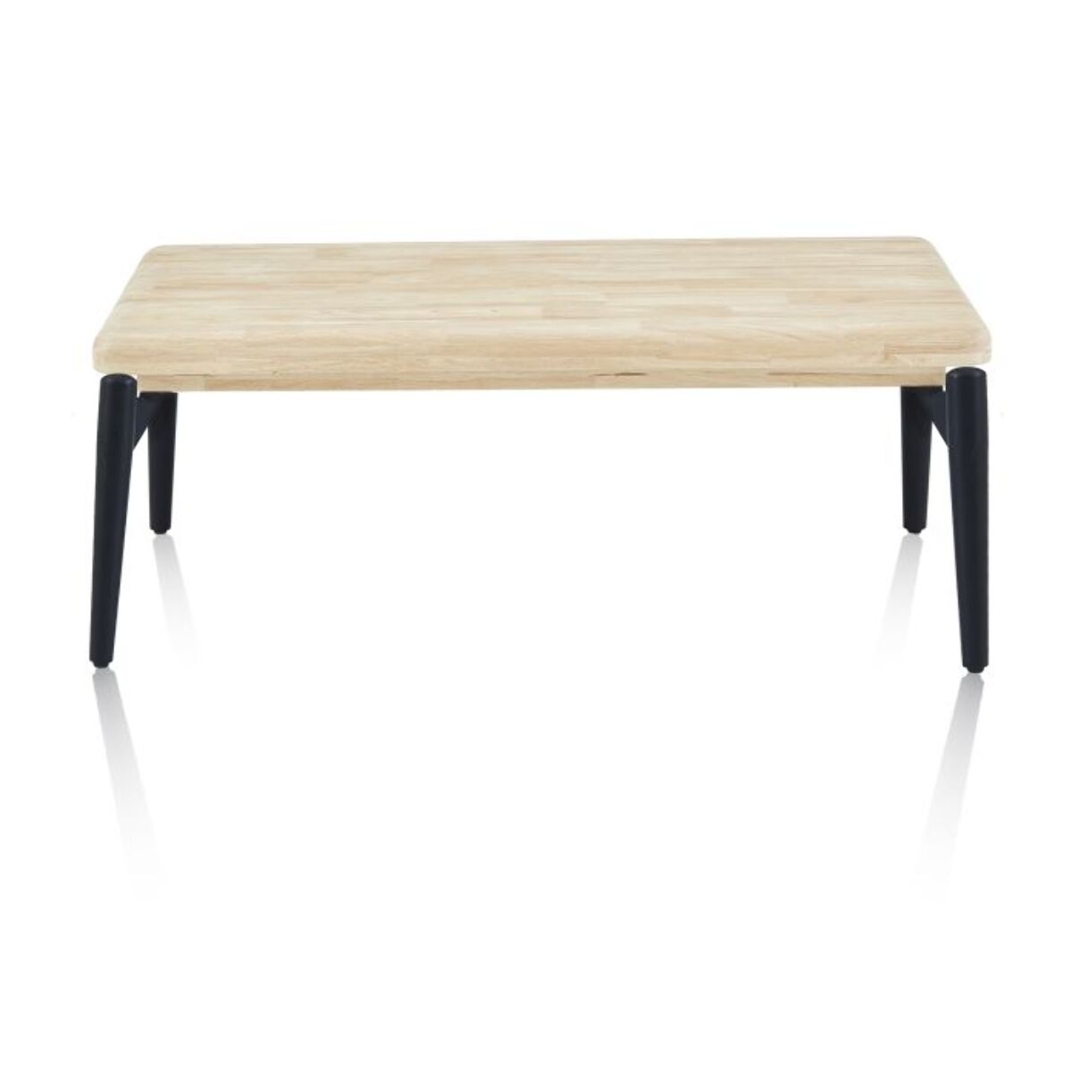 Mesa de centro elevable Padma Negro - Roble