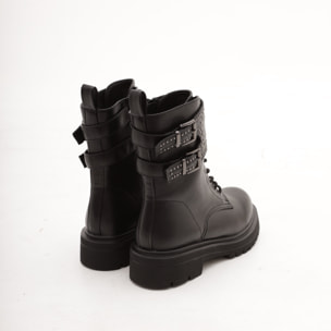 ANFIBIO ALTO 12 BUCHI BORCHIE NERO