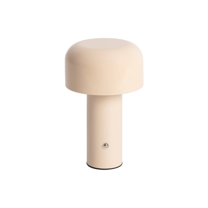 Lampe à poser LED  sans fil rechargeable Victor beige Ø 13cm