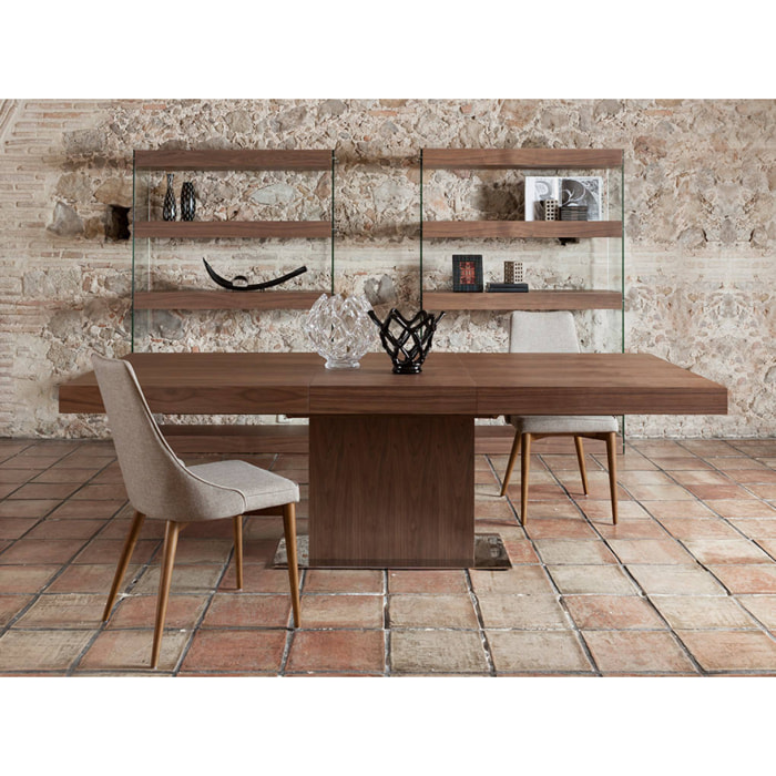 Mesa Angel Cerda de madera de nogal 180x100x75cm - 240x100x72cm