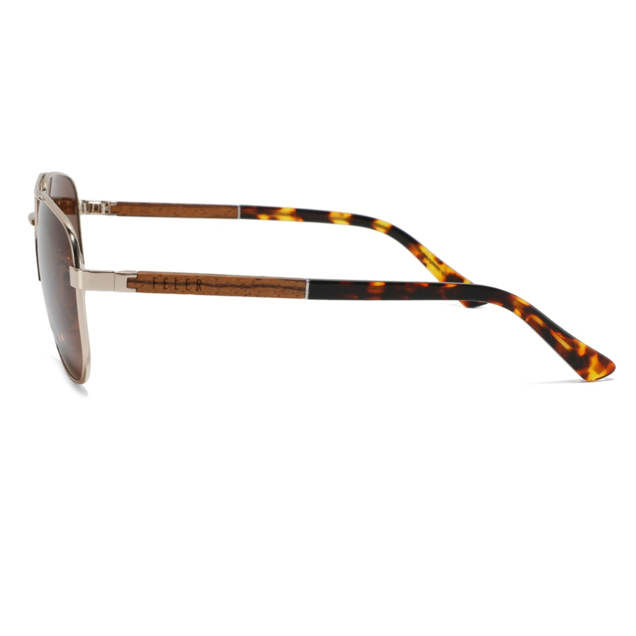 Gafas de Sol Feler 1716-2 Polarizadas de Madera Unisex 56 mm