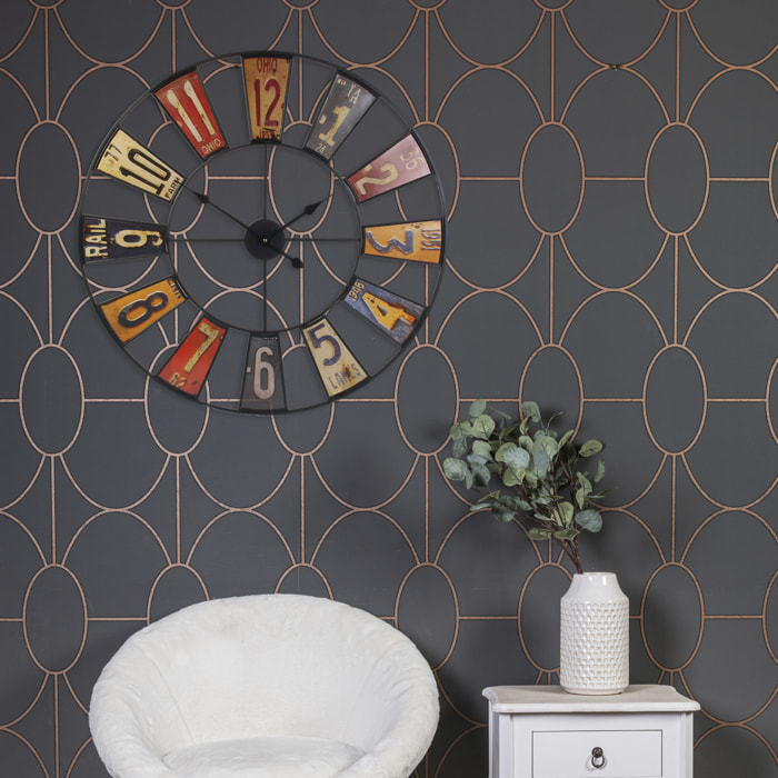 Horloge Recyclerie 80cm A Pile