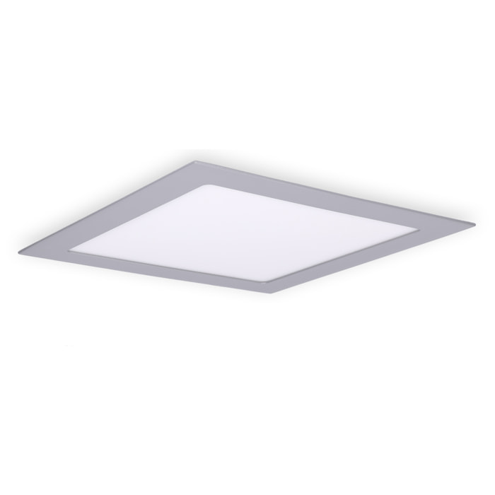 Forlight Downlight Ip23 Easy Square 225Mm Led 15,5W 3000K Gris 1371Lm