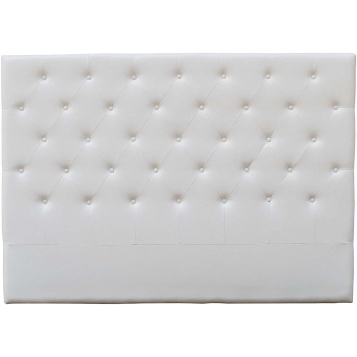Tête de lit capitonnée ''Déco'' - 149 cm - Blanc - En PVC