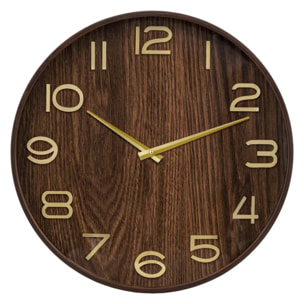 Horloge Ivana bois foncé D55cm