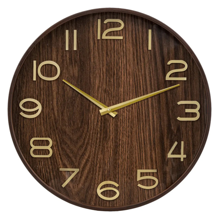 Horloge Ivana bois foncé D55cm