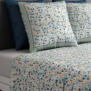 Parure de drap 3pcs avec drap housse 100% coton 57fils mani