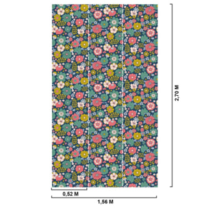 Papier peint panoramique Psyché floral  Intissé