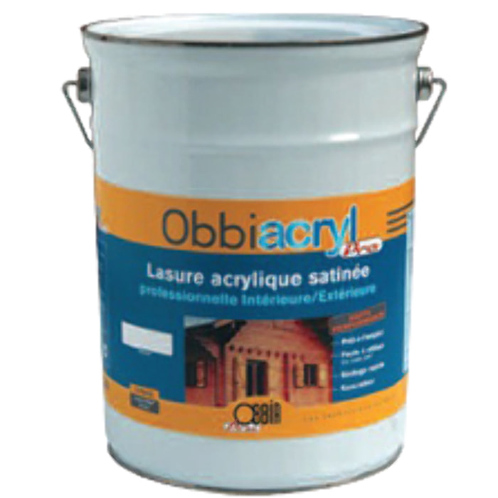 Lasure haute performance Obbiacryl Pro 1L OBBIA - Chêne foncé