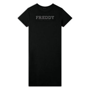 Vestito in jersey con perline dorate