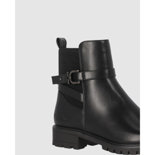 Botines - Negro - Tacón: Bajo