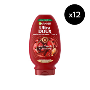 Lot de 12 - Garnier Ultra Doux Après-Shampooing Couleur argan cranberry 250ml