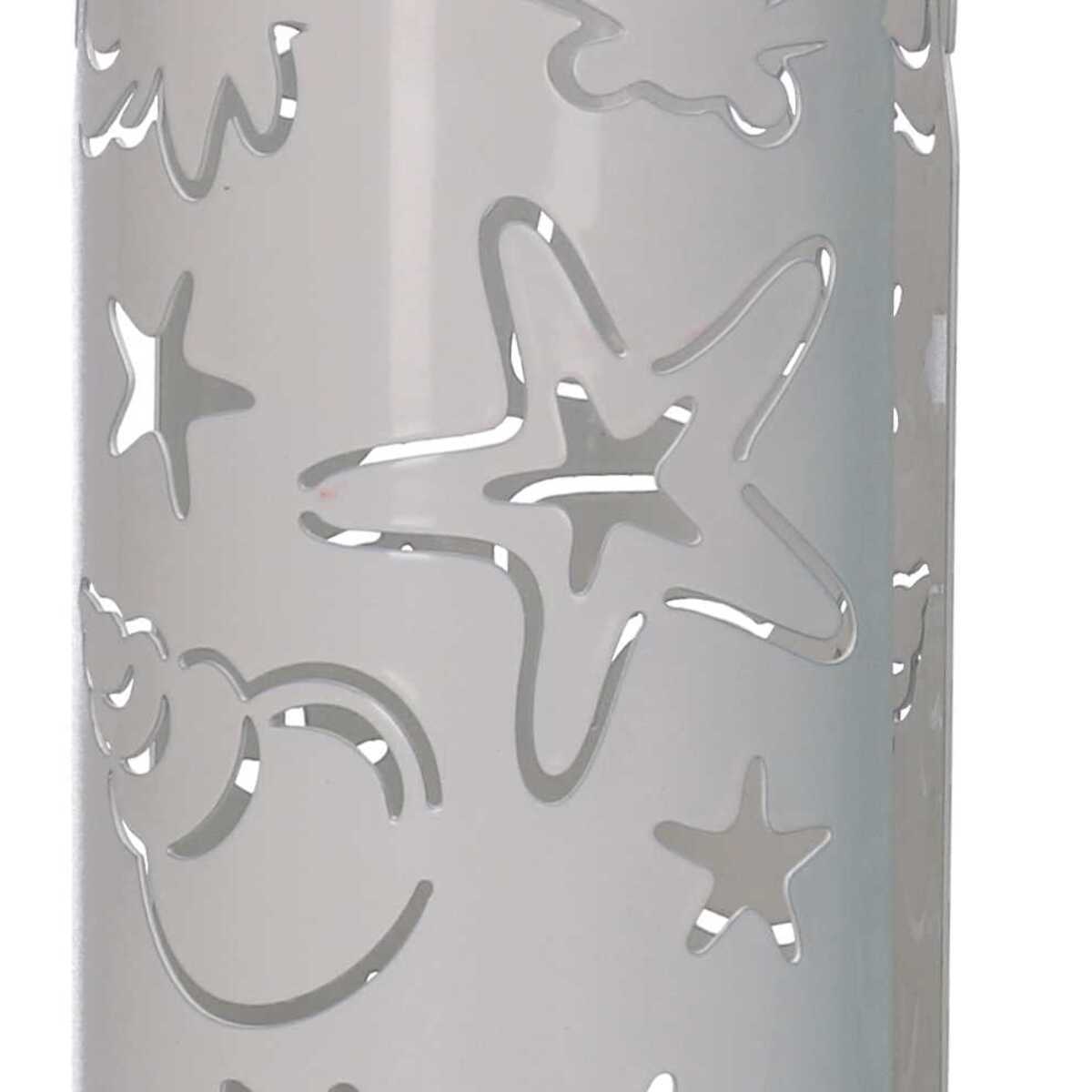 Portabicchiere in metallo mare bianco tondo cm ø8h20