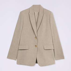Oltre - Blazer fluido misto viscosa - Beige
