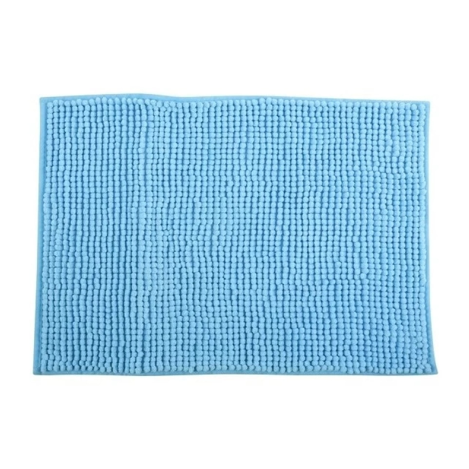 Tapis de bain Microfibre CHENILLE Bleu Ciel MSV