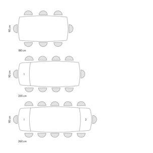 Tavolo FIGARI in vetroceramica matt golden nero con gambe a X in metallo bronzo, allungabile 180x90 cm - 260x90 cm