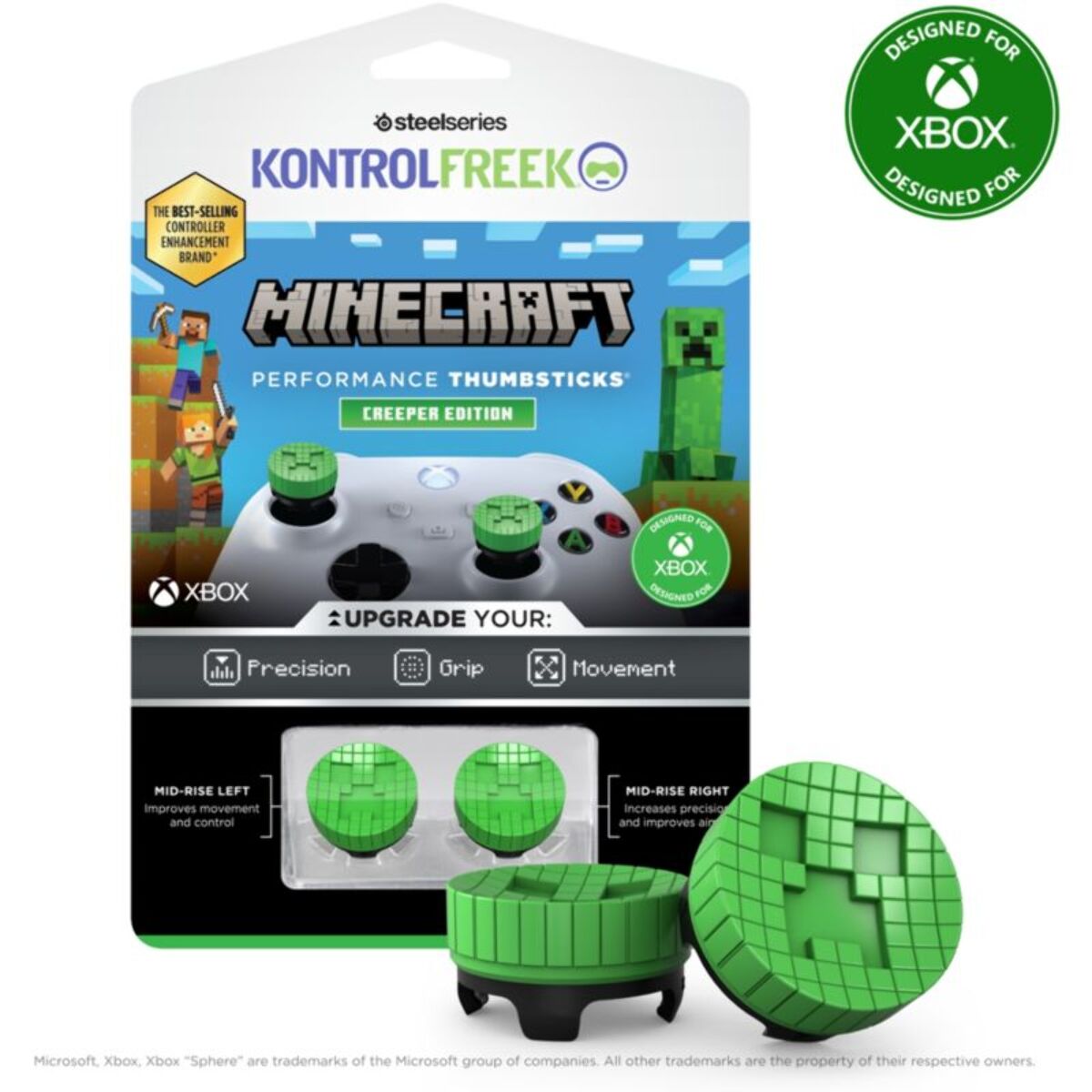 Accessoire manette STEELSERIES Minecraft Creeper XBX Kit
