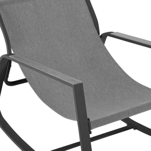 Fauteuil à bascule de jardin "Felinio" gris