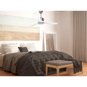 Ventilateur de plafond ø127 cm avec Wifi Réversible Hypersilence 40   W argent