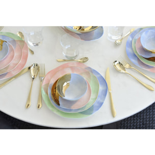 Menagere 24 pieces coloris champagne