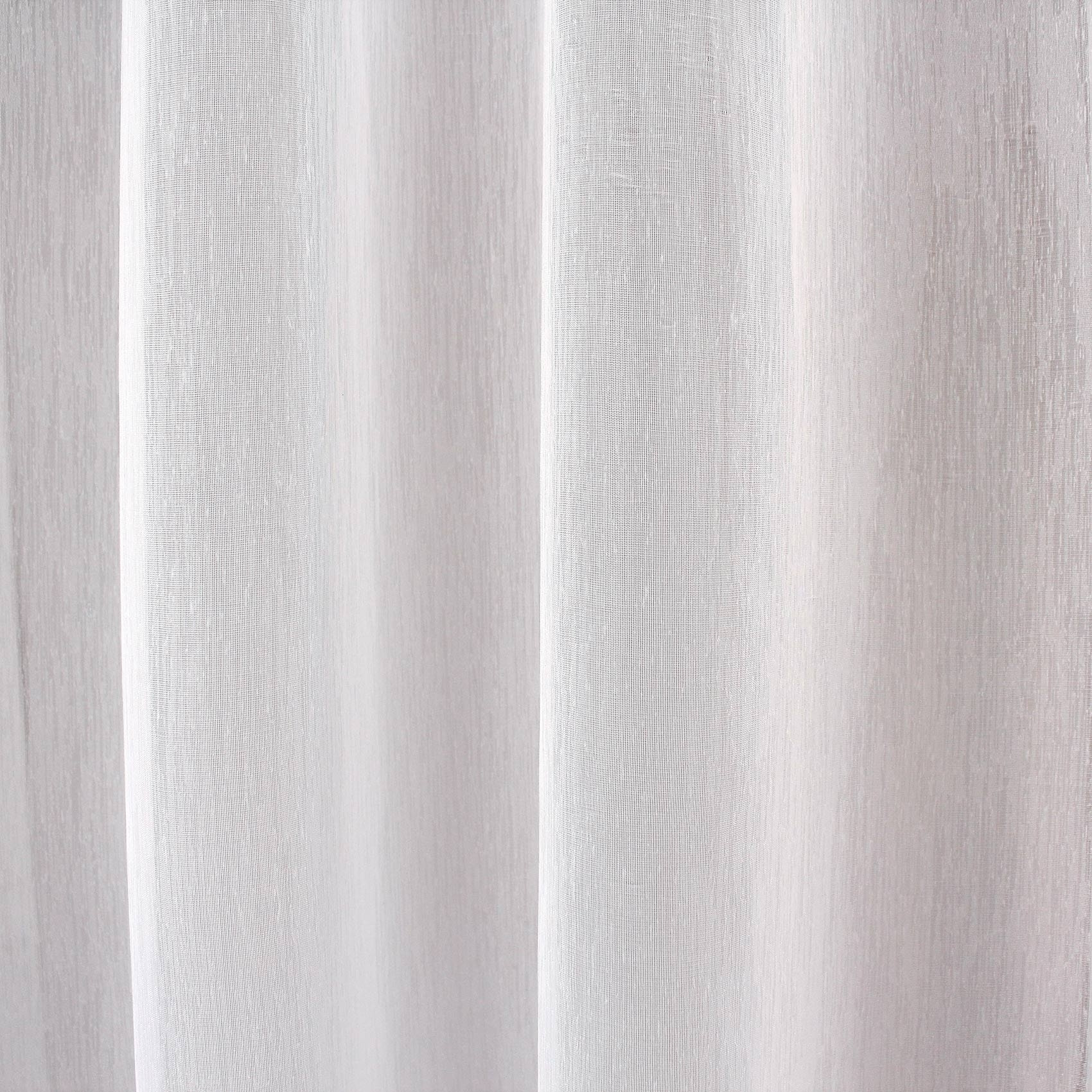 Voilage uni en polyester sablé - Blanc