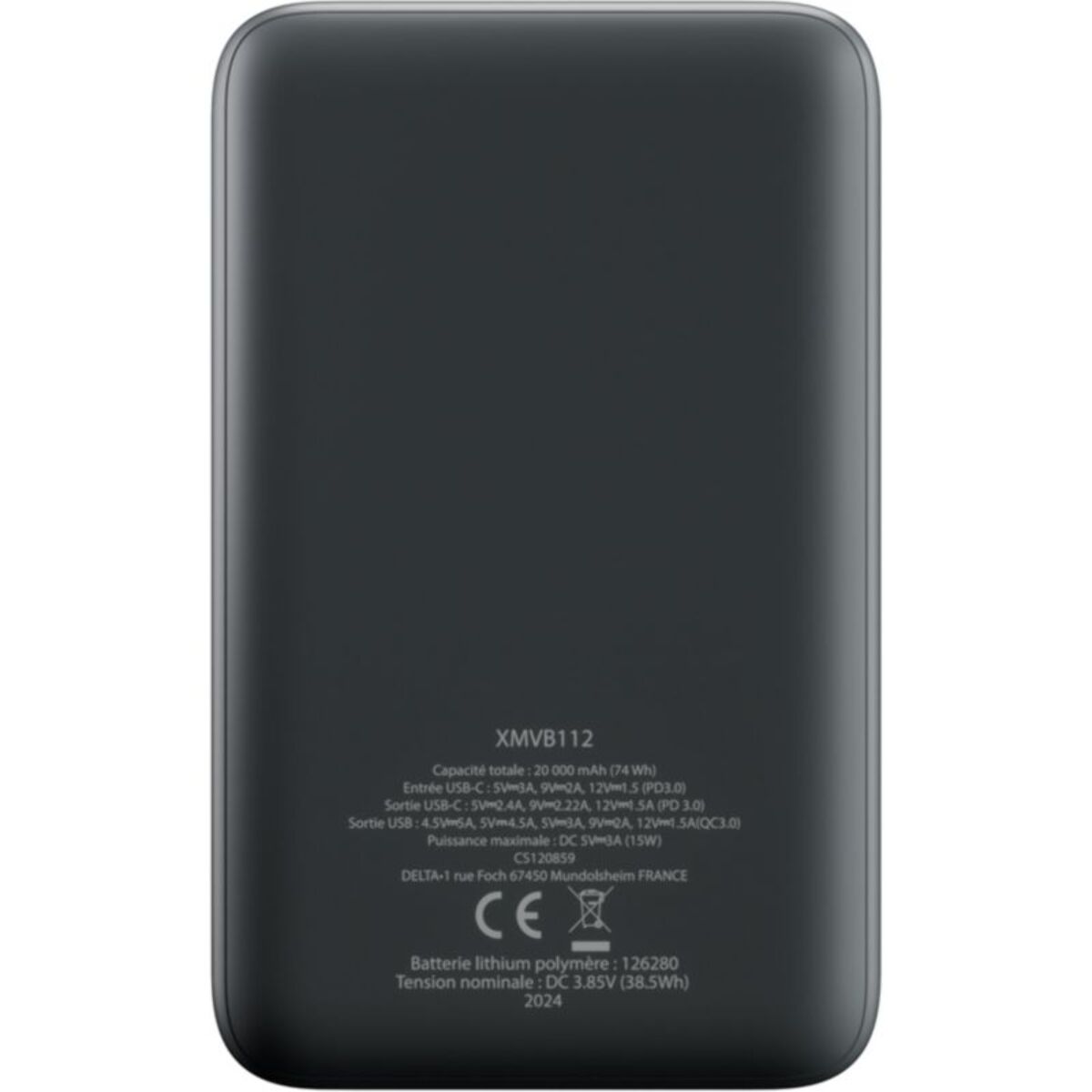 Batterie externe XMOOVE 20000 mAh 18W USB-C