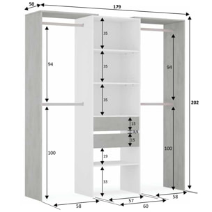 Vestidor Mayo 4b 2c 4e gris