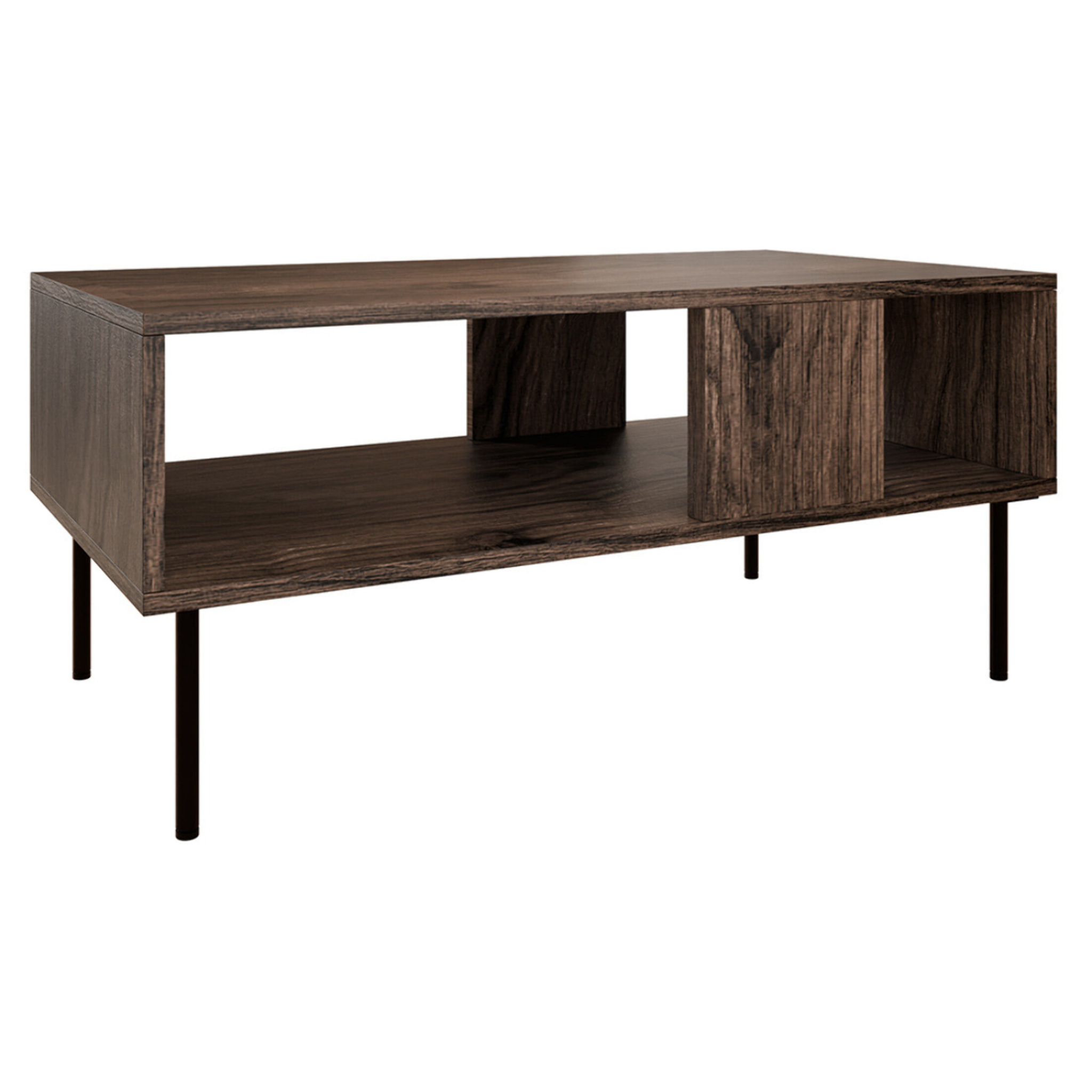 Franco - table basse - effet bois - 1 niche - 100 cm - Bois