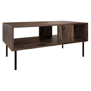 Franco - table basse - effet bois - 1 niche - 100 cm - Bois