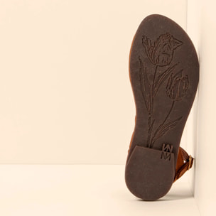 Sandalias N5693 NOBUCK LAVADO CUERO / TULIP color Cuero