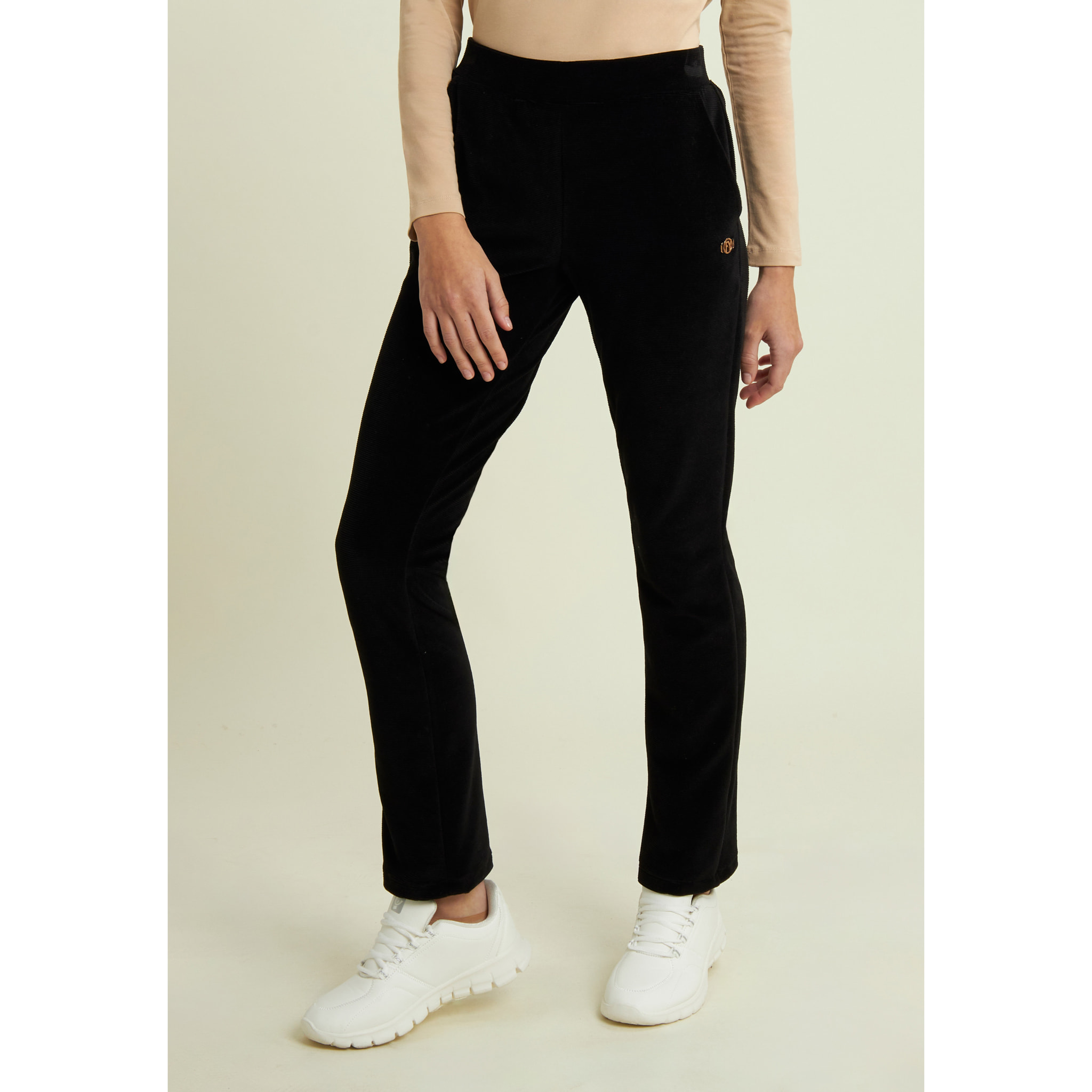 Pantaloni in ciniglia a gamba dritta