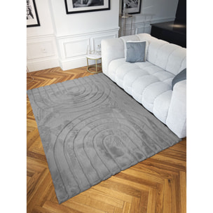 ALASKA - Tapis doux à motif arc anthracite