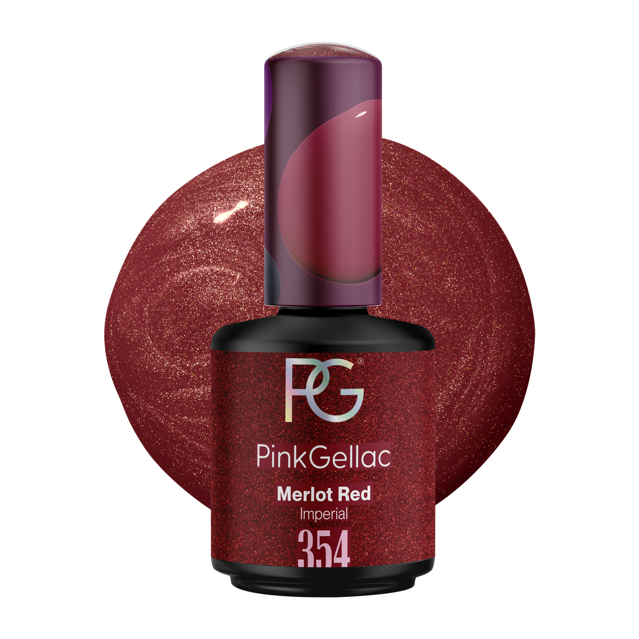 Vernis semi-permanent - 354 Merlot Red - 15 ml