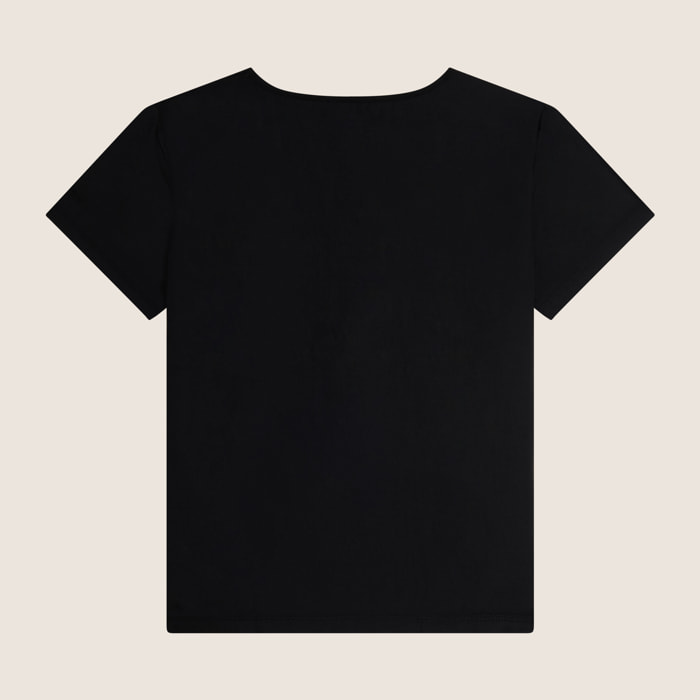 T-shirt regular da donna in tessuto stretch a base cotone