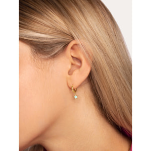 Orecchino Star Sky Enamel Argento Placcato Oro