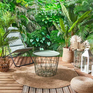 Table Filaire Metal Vert Diametre 50cm