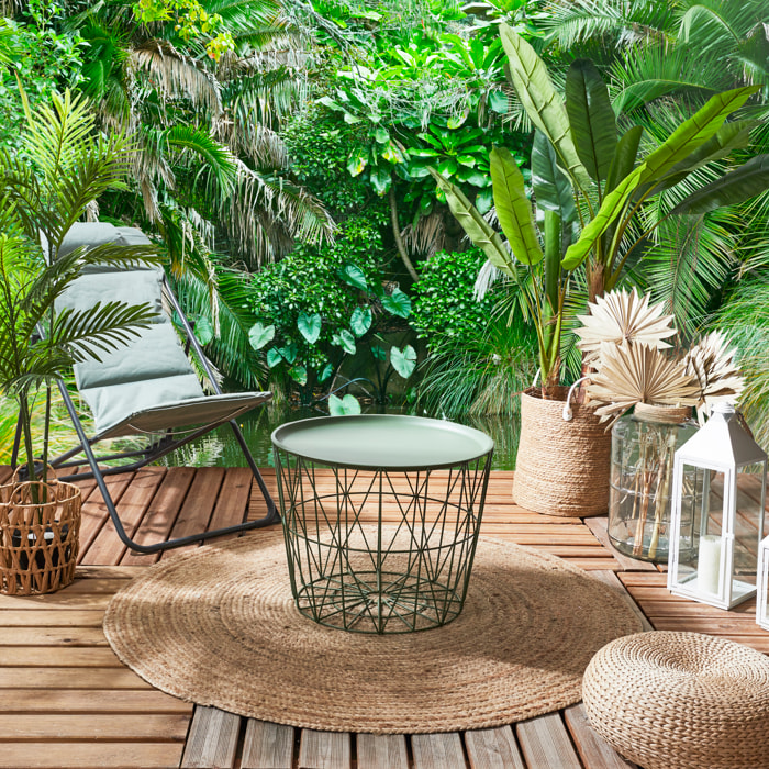 Table Filaire Metal Vert Diametre 50cm