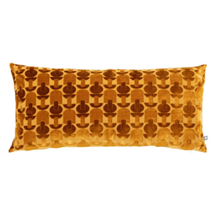 Coussin "Luna" jacquard velours ocre 35x75cm