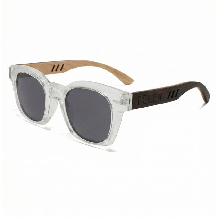 Gafas de Sol Feler 1588-11 Polarizadas de Madera Unisex 59 mm