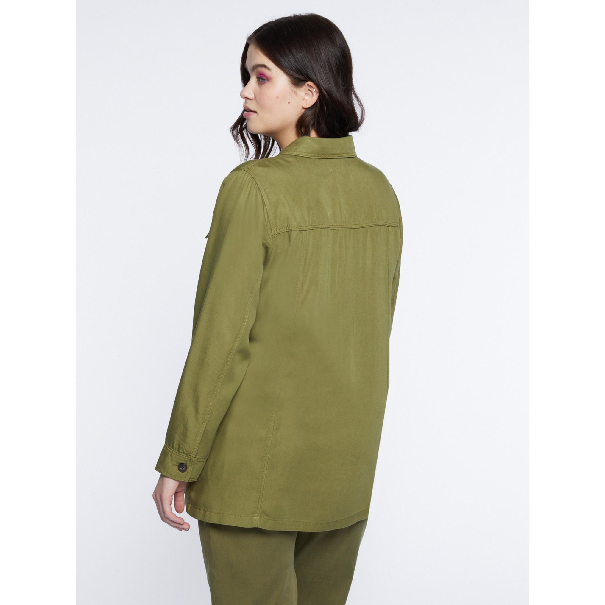 Fiorella Rubino - Camisa sahariana de tencel - Verde