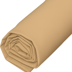 Drap Housse - Bonnet:30cm 100%coton Bio 57 Fils Pêche Uni