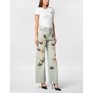 PHILIPP PLEIN Jeans Skater fit CHERRIES