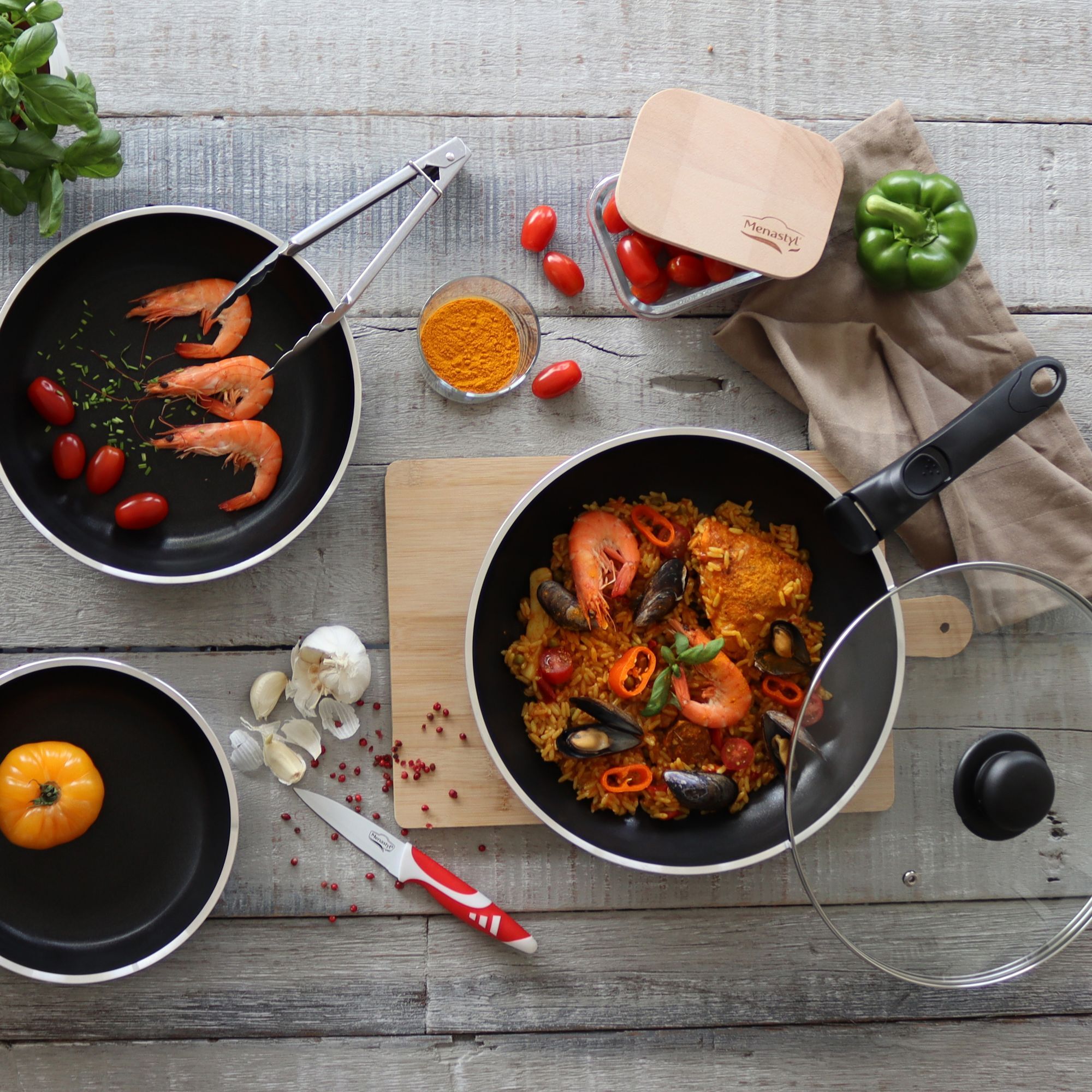 Batterie de cuisine 8 pièces aluminium - tous feux IRIS