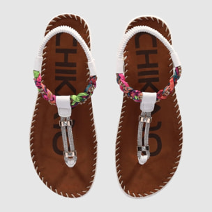 Sandalias - Blanco - Tacón: Bajo